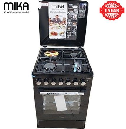MIKA, 50x60, 3 Gas + 1 Rapid Plate Standing Cooker with Electric Oven