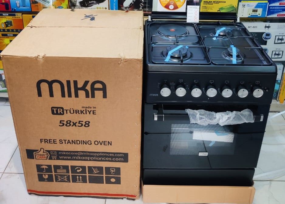 MIKA 58x58, 3 Gas + 1 Rapid Plate, Electric Oven Standing Cooker