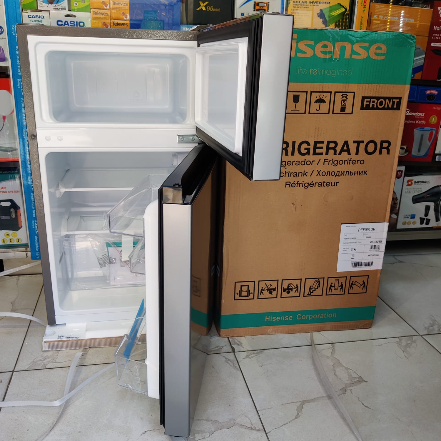 Hisense 91L Double Door Mini-Fridge
