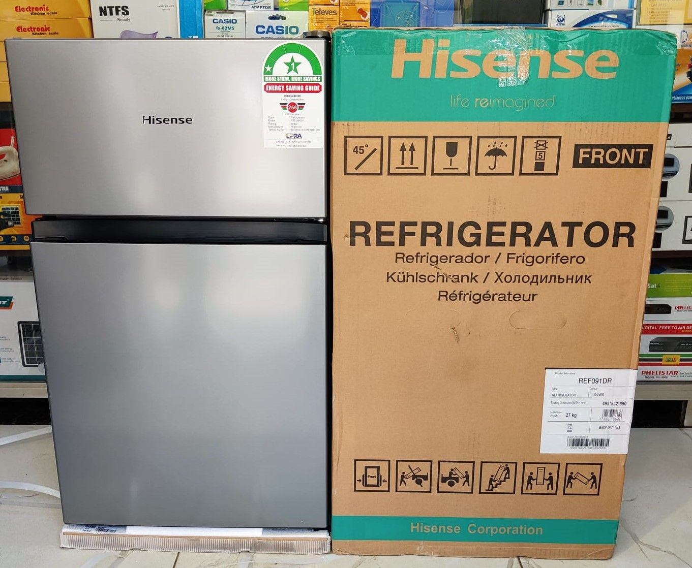 Hisense 91L Double Door Mini-Fridge