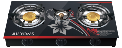 AILYONS GS014-6, 3  Burner Glass Top Gas Cooker