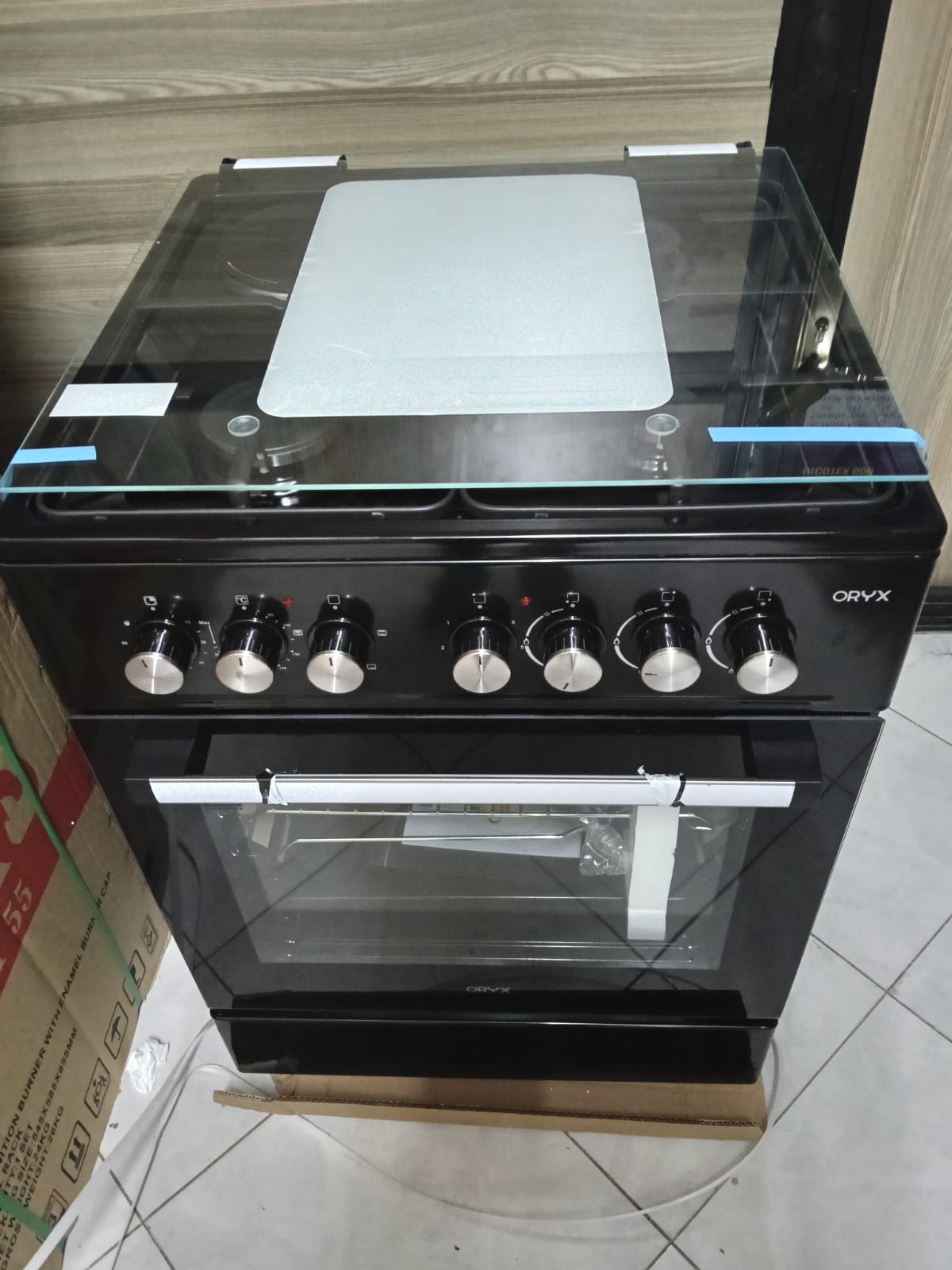 ORYX (Formerly MIKA) 60cm*60cm, 3 Gas Jet Burners + 1 Rapid Plate, Electric Oven Standing Cooker (1 YR WRTY)