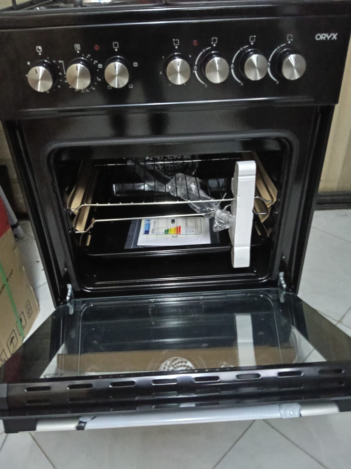 ORYX (Formerly MIKA) 60cm*60cm, 3 Gas Jet Burners + 1 Rapid Plate, Electric Oven Standing Cooker (1 YR WRTY)