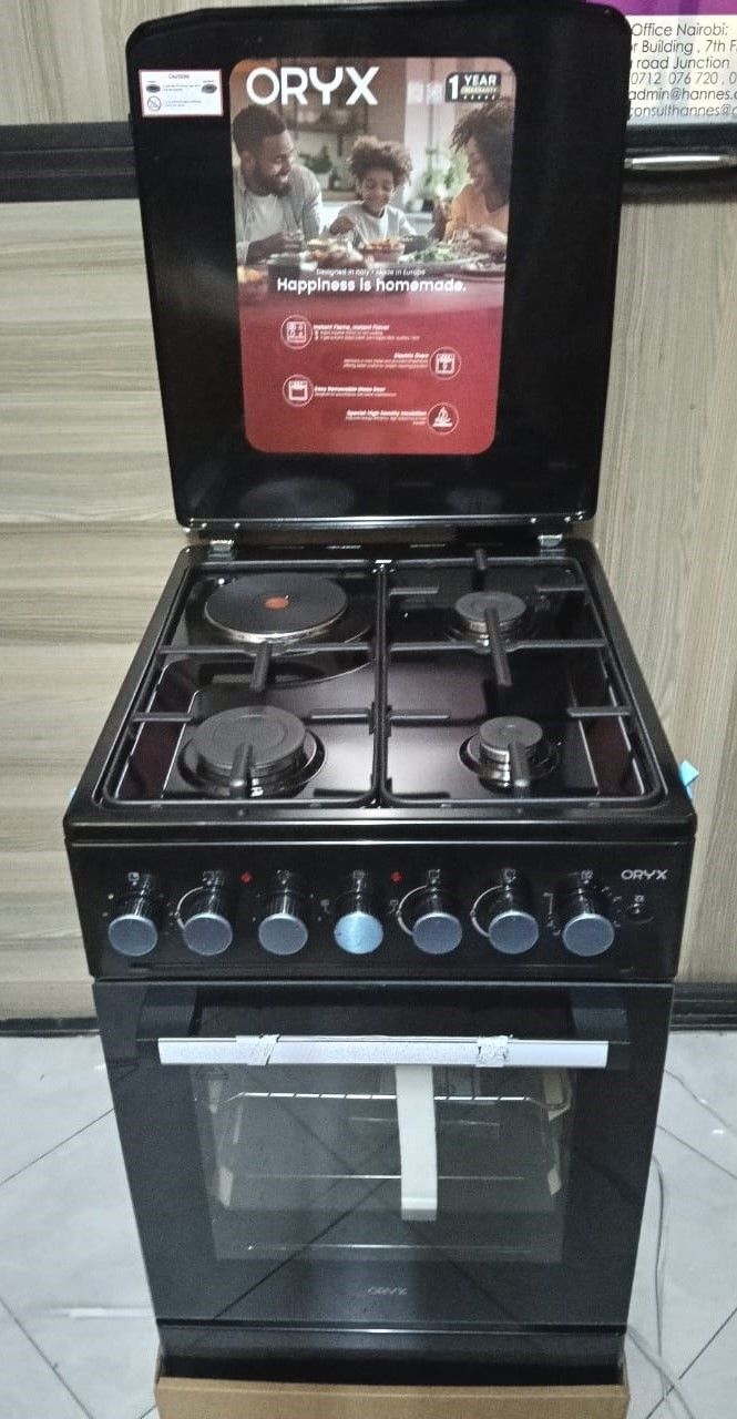 ORYX (Formerly MIKA), 50x60, 3 Gas + 1 Rapid Plate Standing Cooker with Electric Oven