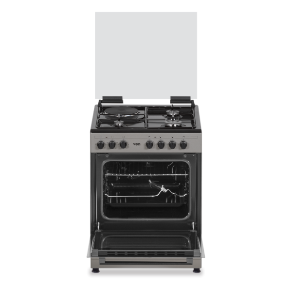 VON COOKER - 60cm X 55cm, 3 Gas+1 Rapid Plate, Electric Oven & Rotisserie