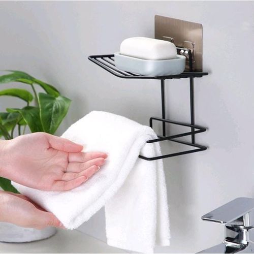 Wall Mount Wrought Iron Adhesive Paper Towel Holder