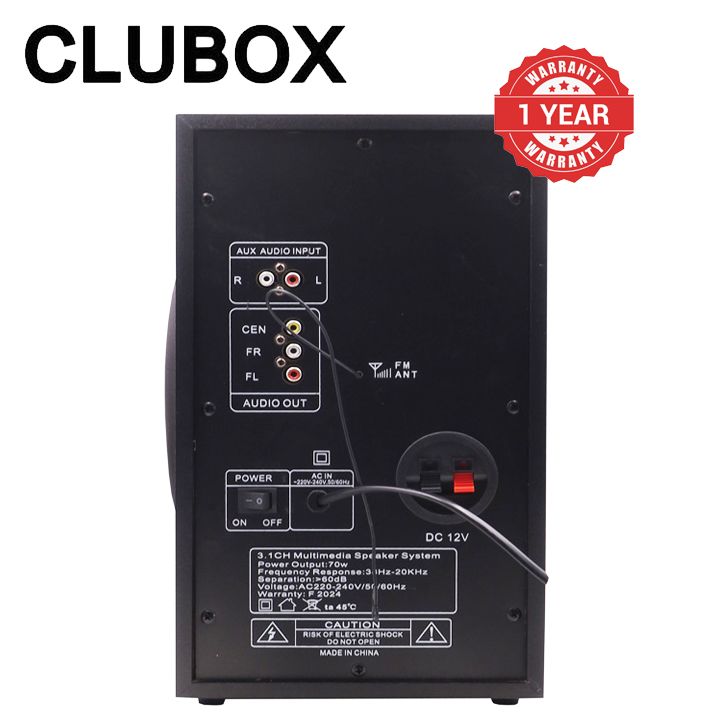 CLUBOX TC1310 3.1CH Bluetooth TC-1310 Woofer Home Theater System Speaker Systems Subwoofer USB/SD/FM Home Audio System with Remote Control 12000W