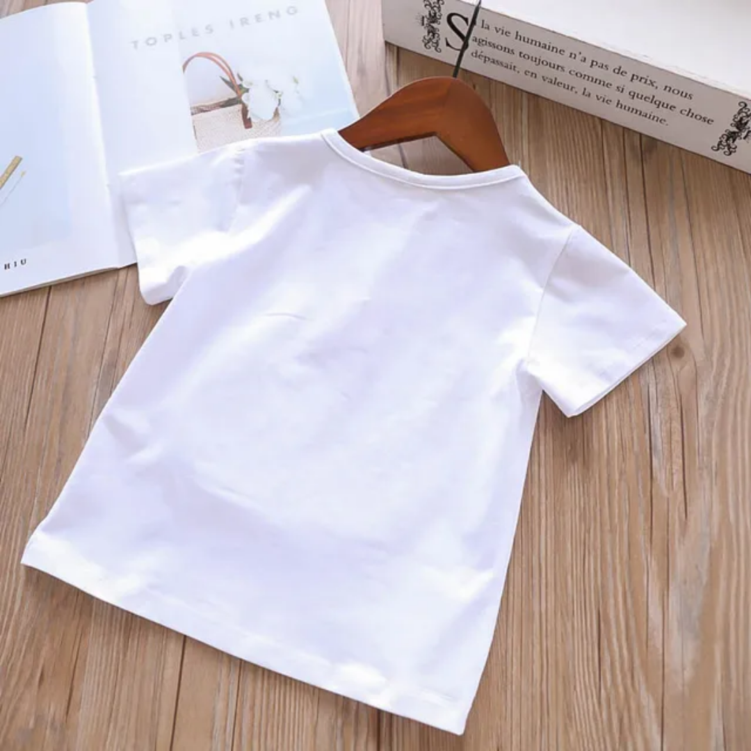 Girl’s 2pc Skirt Set, 2pc set: stylish top + matching skirt, Made from soft, breathable, kid-friendly fabric