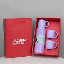 Red Gift Box Set: 450ml Thermo Cup + 3 Cups