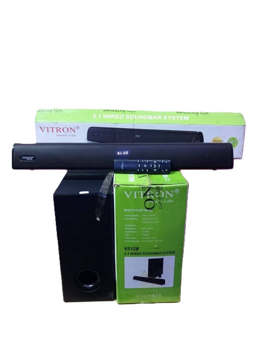 Vitron Soundbar V51SB 2.1 Wired Soundbar System – Immersive Audio for Your Home Entertainment
