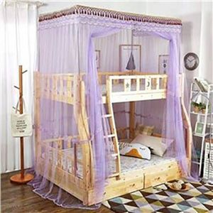 Double Decker Mosquito Net Free Size-PURPLE