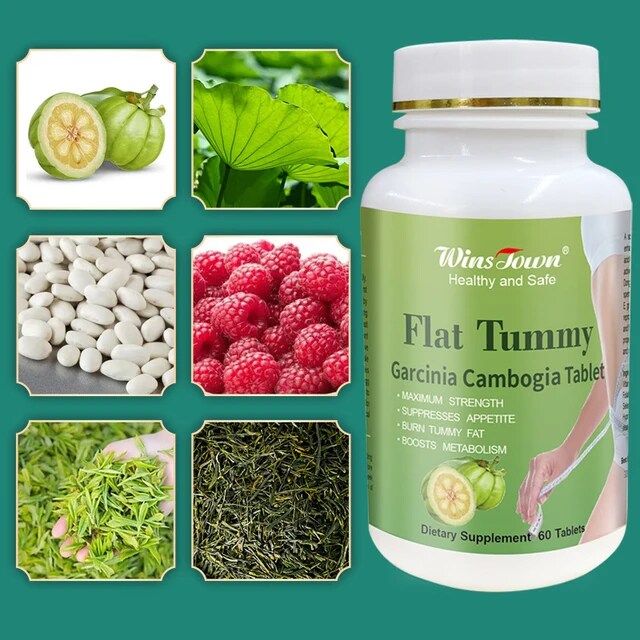 Flat Tummy Tablet With Garcinia Cambogia (800mg)  Wins Town Flat Tummy Pills Carcinia Cambogia 60 Capsules Burnst Tummy