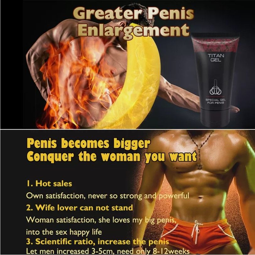 Titan Gel 50ml for Penile Stretching and Enlargement with Powerful ErectionBig Penis Enlargement Gel Enlarge Penis Growth Thicker Stronger Big Dicks Titan Gel Delay For Men Health Care 50ml