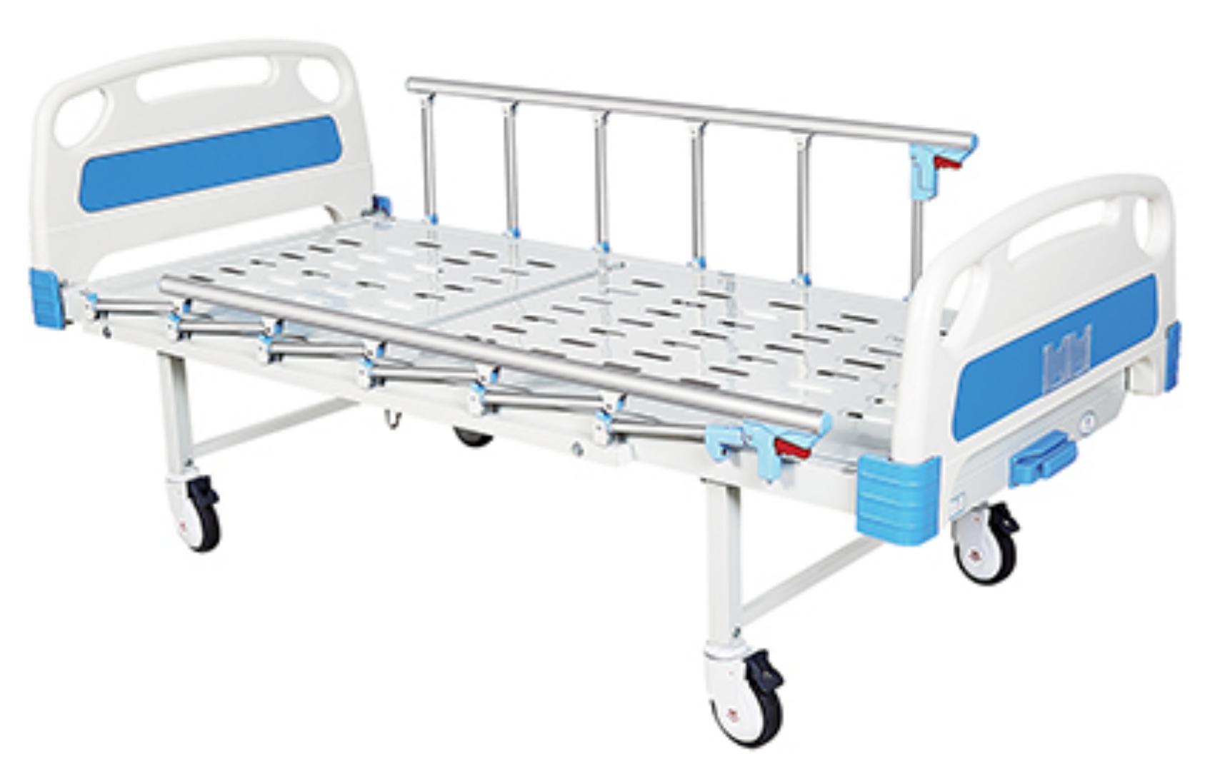 Single crank hospital beds