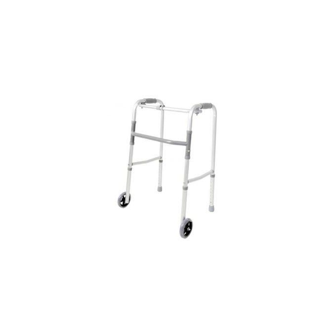 Walking frame with wheels