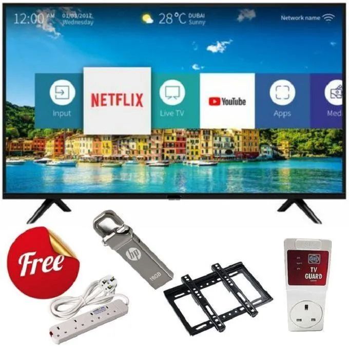 TCL 43" INCHES SMART FRAMELESS TV-BLUETOOTH/USB/HDMI-NETFLIX/YOUTUBE+FREE GIFTS