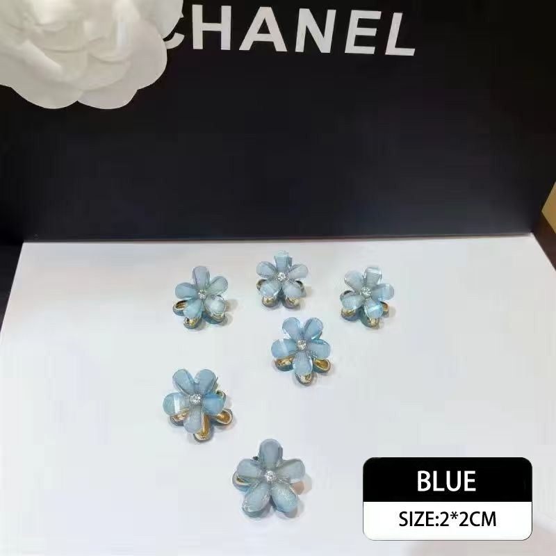 3pcs Flower Hair Clip Grab Clip Exquisite Small Grab Clip Side Forehead Hair Clip Female Bangs Princess Head Small Broken Clip Small Crystal Hair Clip Headwear