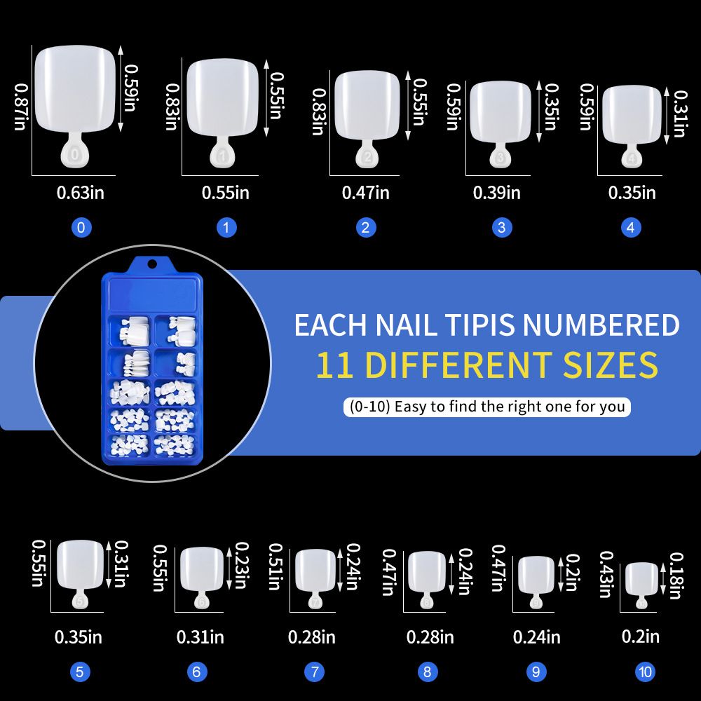 100 Pcs New white wearable toe nail art nail chip boxed 100 pieces full coverage pure color short toe nail tips