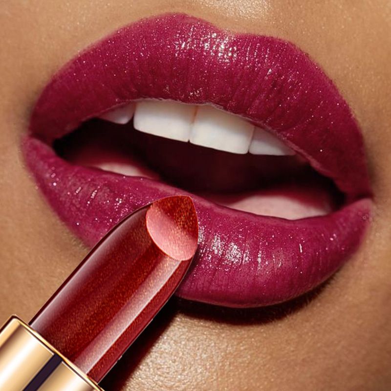 1 Pcs Temperature-changing lipstick  HANDAIYAN nine-color lipstick Mermaid Princess Shiny metal Pearlescent gold Changing color lipstick view 7