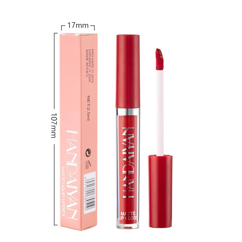 1 PCS HANDAIYAN 12-color matte lip gloss, liquid lipstick, long-lasting waterproof, non-staining cup lip color, matte lip gloss view 3