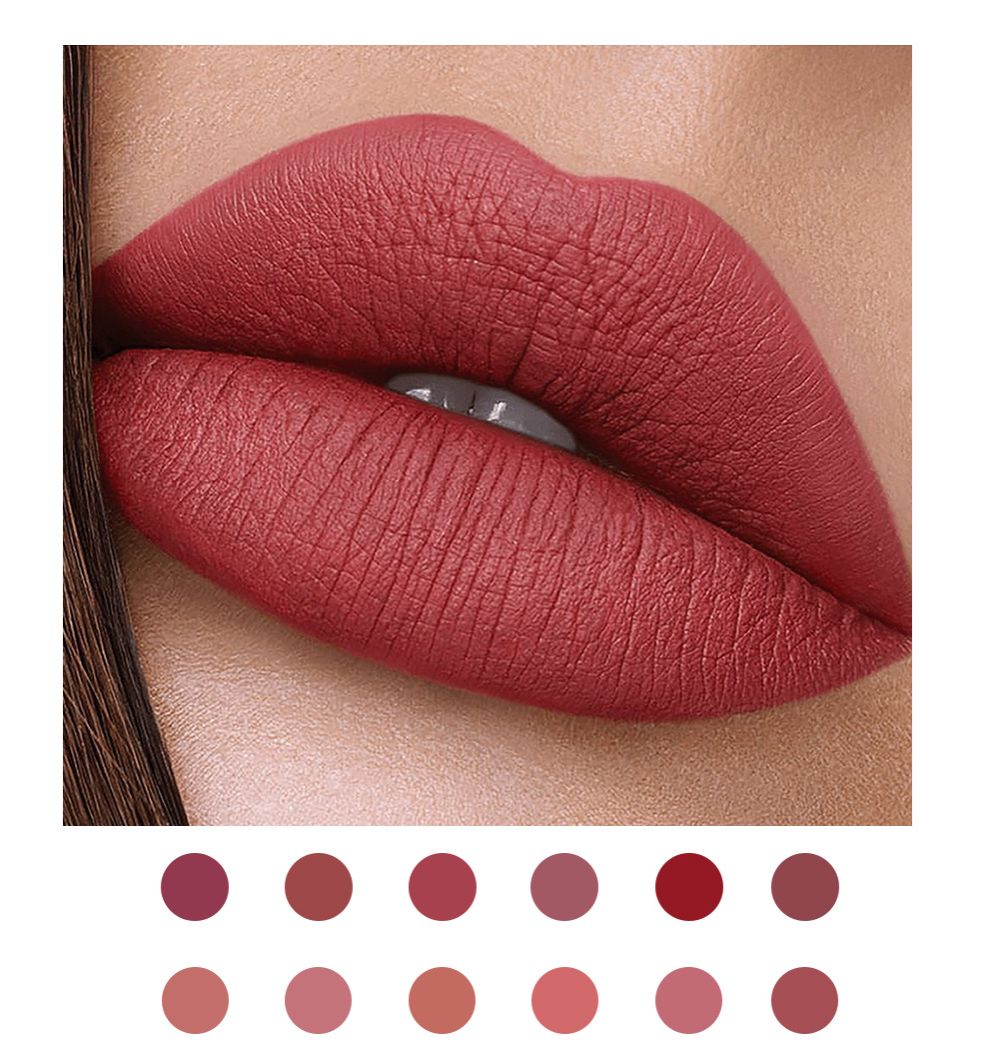 1 PCS HANDAIYAN 12-color matte lip gloss, liquid lipstick, long-lasting waterproof, non-staining cup lip color, matte lip gloss view 6