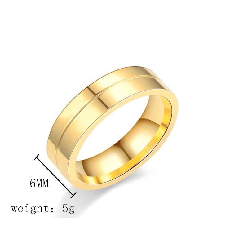 Hot Sale Stainless Steel Rhinestone Rings Simple Fashion Couple Rings for Women Men Trendy Jewelry
