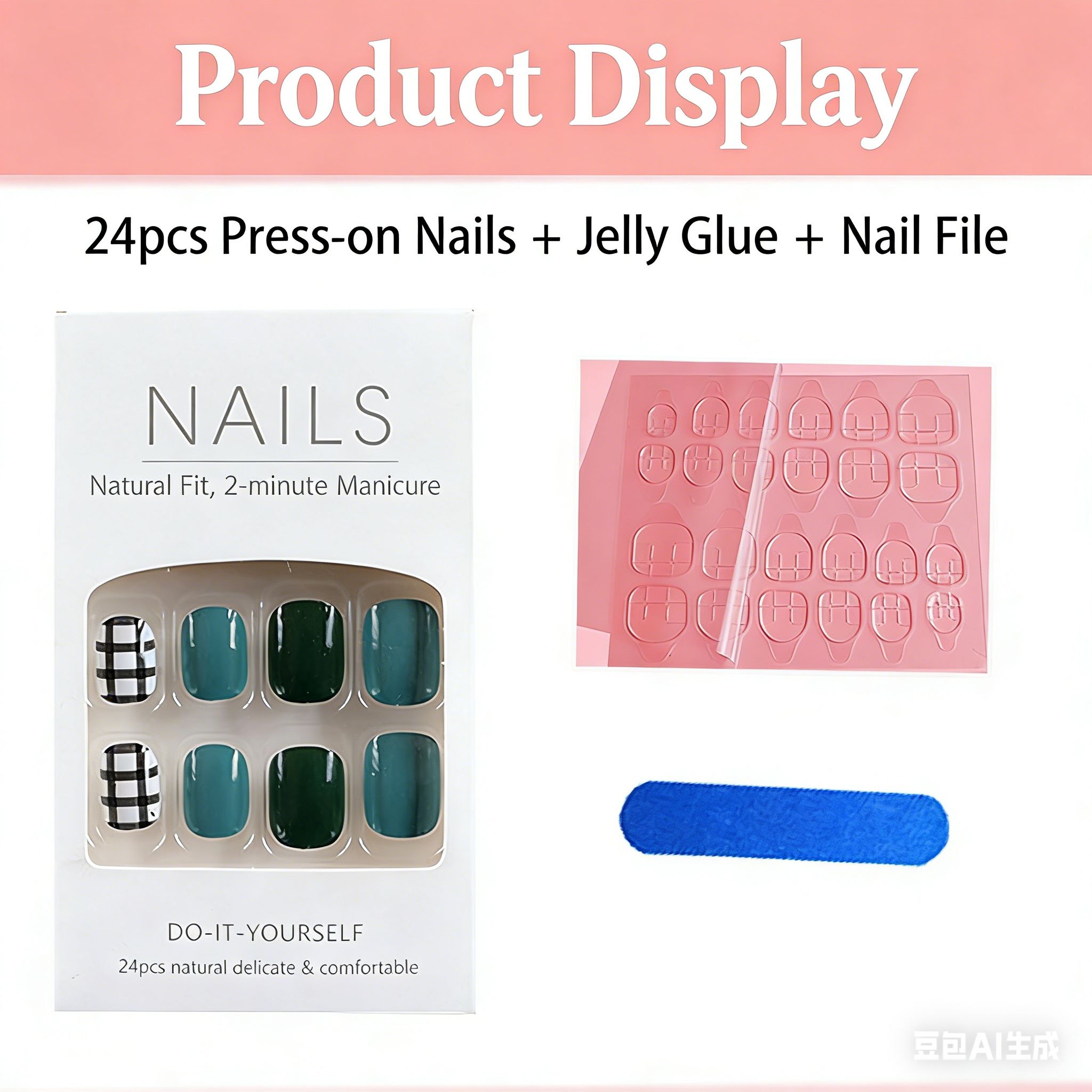 24 Pcs Dark Gothic Vine Design Medium Long Square Fake Nails, Cool & Cute Ins Style Wearable Nails for Women, Hot Sale