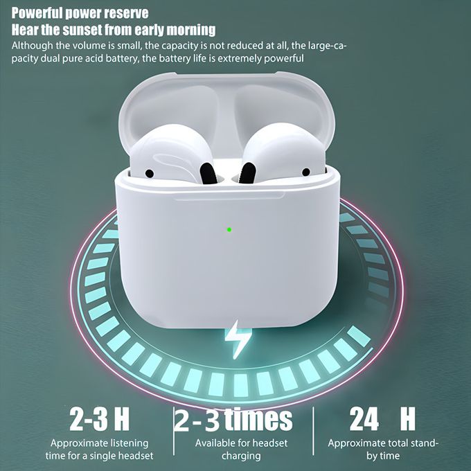 RichRipple Pro6 Bluetooth Headsets Wireless Pods Pro Earpods Earphones - Black