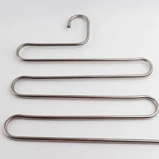 Space Saving - Non Slip Stainless Steel Multifunctional Pants Rack, Clothes Closet Storage Organizer for Pants Jeans Trousers Scarf Hanger