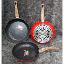 Stone PAN 24CM AND 26 CM Granite Heavy Duty Stone Nonstick Frying Pan, Enhances a healthy lifestyle as it does not require a lot of oil in making your me