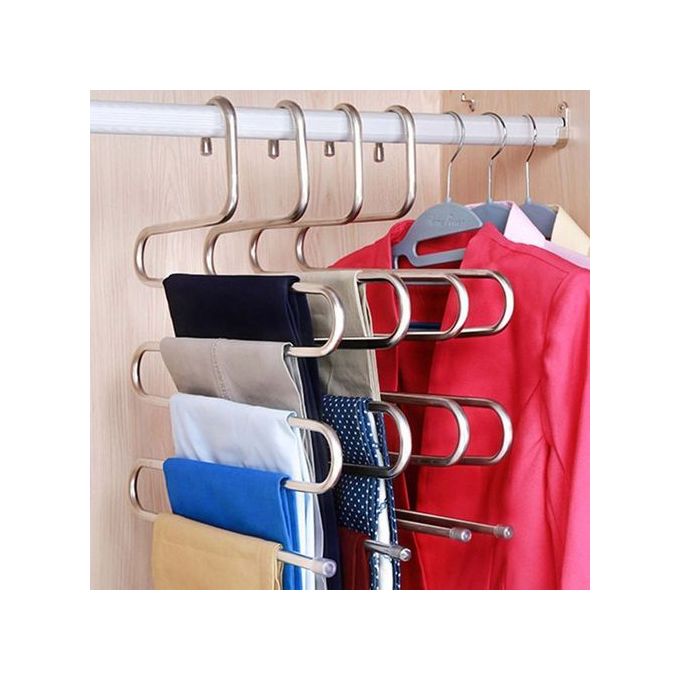 3PC Multipurpose 5 In 1 Towel/Pant/Trouser Hanger Organizer