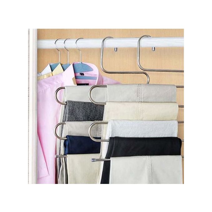 3PC Multipurpose 5 In 1 Towel/Pant/Trouser Hanger Organizer