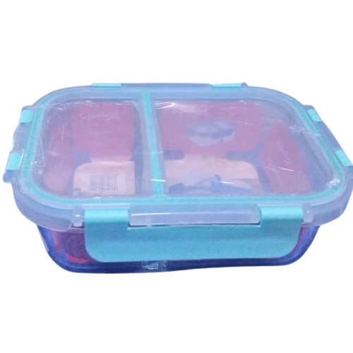 SIGNATURE 580ML Heat Resistant Glass Snack Box/Lunch Box + FREE Insulated Lunch Bag
