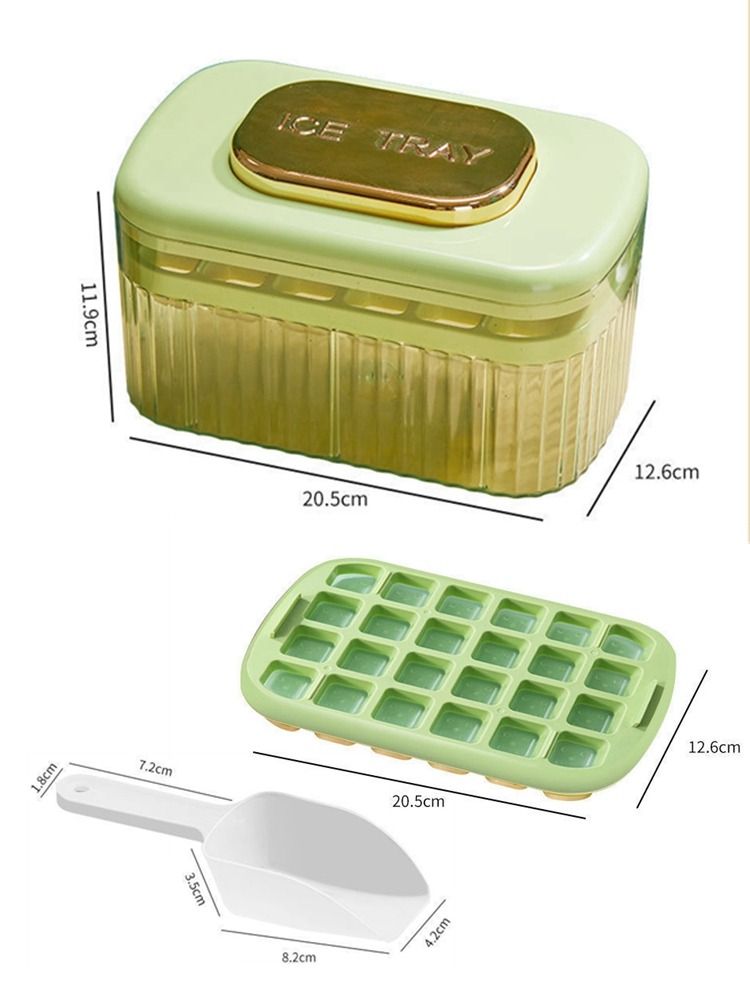 48 Grid Multilayer Ice Cube/Maker Tray/Box With  Top Press Cover and Shovel for Drinks/Cocktails/Whisky
