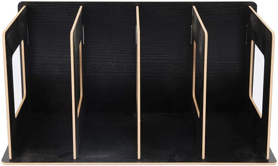 BLACK Book Shelf/ Neat Storage Rack for Books & Magazines