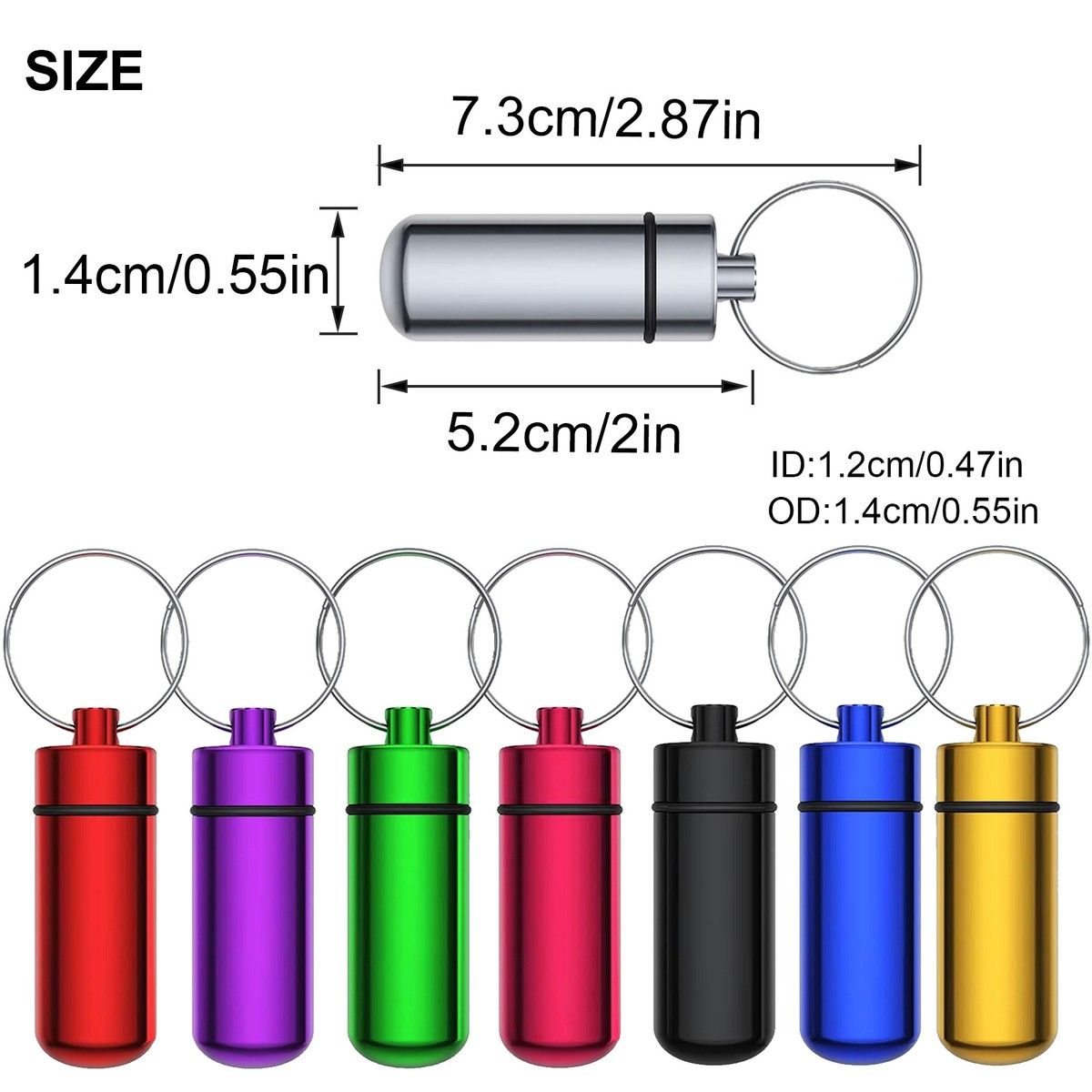 KEY HOLDER ALUMINIUM WATERPROOF PILL BOX