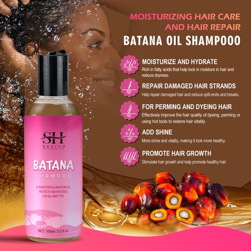 SEVICH 200ml Batana Oil Shampoo Set 100ml African Hair Growth Anti-Hair Loss Shampoo 100ml Batana Hair Repair Conditioner Anti Break Hair Regrowth Treatment Essence Beauty Health Hair Care Products