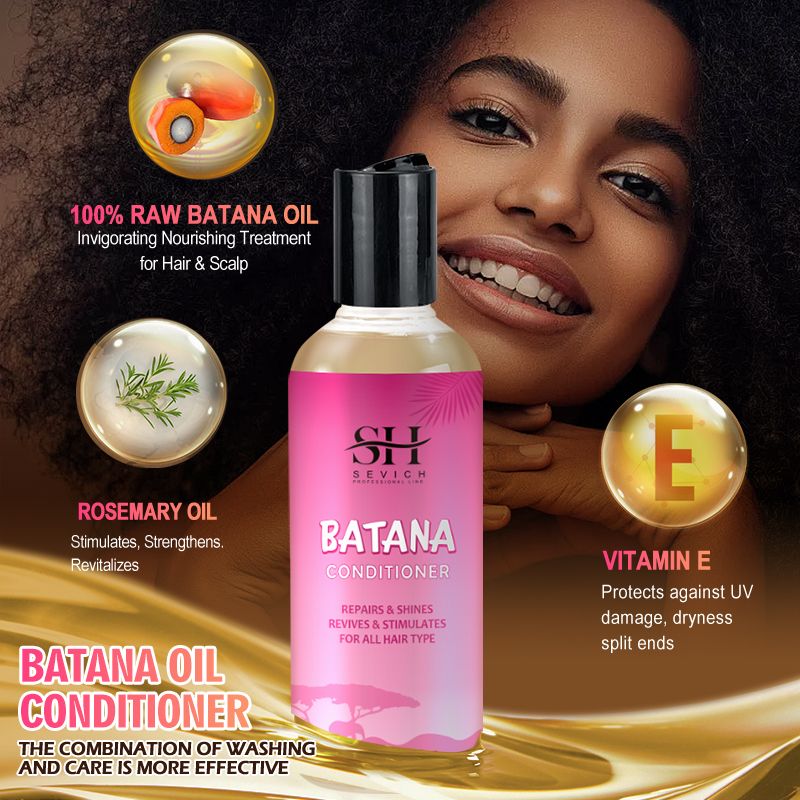SEVICH 200ml Batana Oil Shampoo Set 100ml African Hair Growth Anti-Hair Loss Shampoo 100ml Batana Hair Repair Conditioner Anti Break Hair Regrowth Treatment Essence Beauty Health Hair Care Products