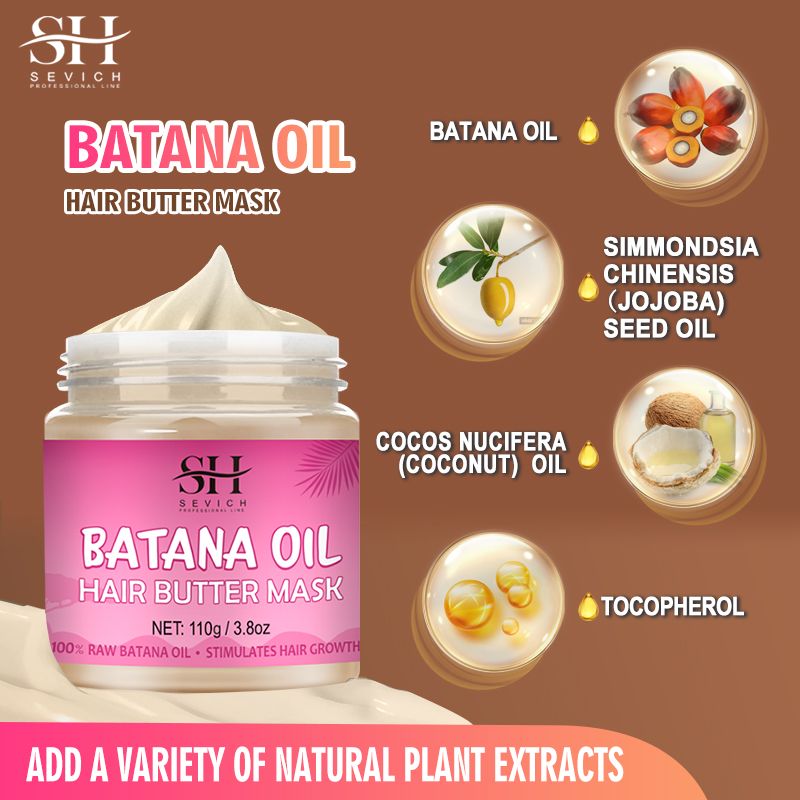 SEVICH 110g Batana Oil Hair Mask African Hair Growth Anti-Hair Loss Conditioner Batana Hair Repair Conditioner Anti Break Hair Regrowth Treatment Essence Beauty Health Hair Care Product