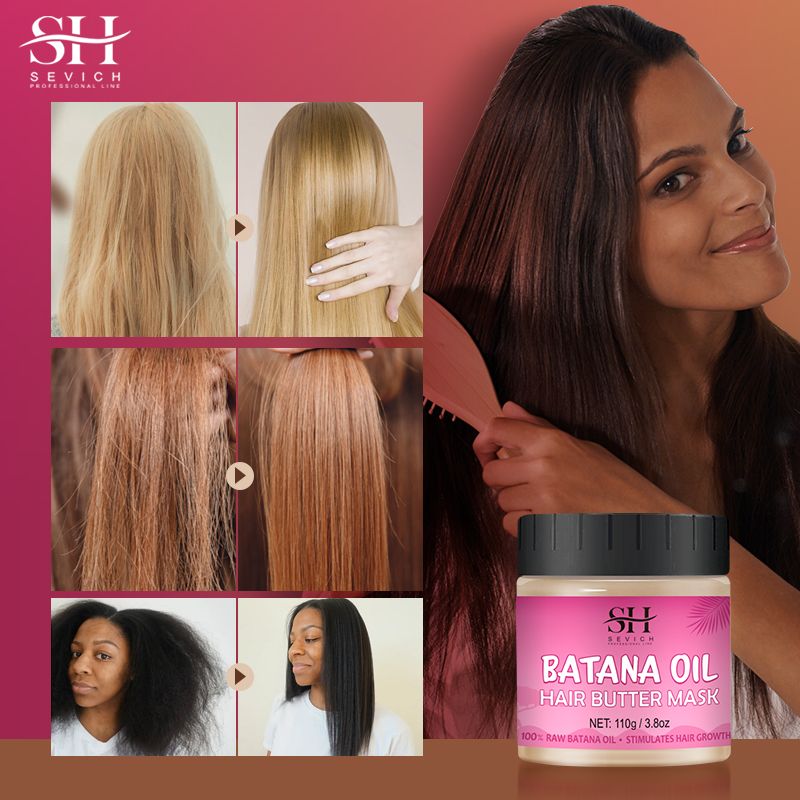 SEVICH 110g Batana Oil Hair Mask African Hair Growth Anti-Hair Loss Conditioner Batana Hair Repair Conditioner Anti Break Hair Regrowth Treatment Essence Beauty Health Hair Care Product