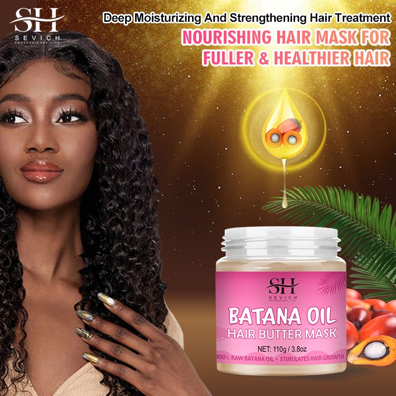 SEVICH 110g Batana Oil Hair Mask African Hair Growth Anti-Hair Loss Conditioner Batana Hair Repair Conditioner Anti Break Hair Regrowth Treatment Essence Beauty Health Hair Care Product