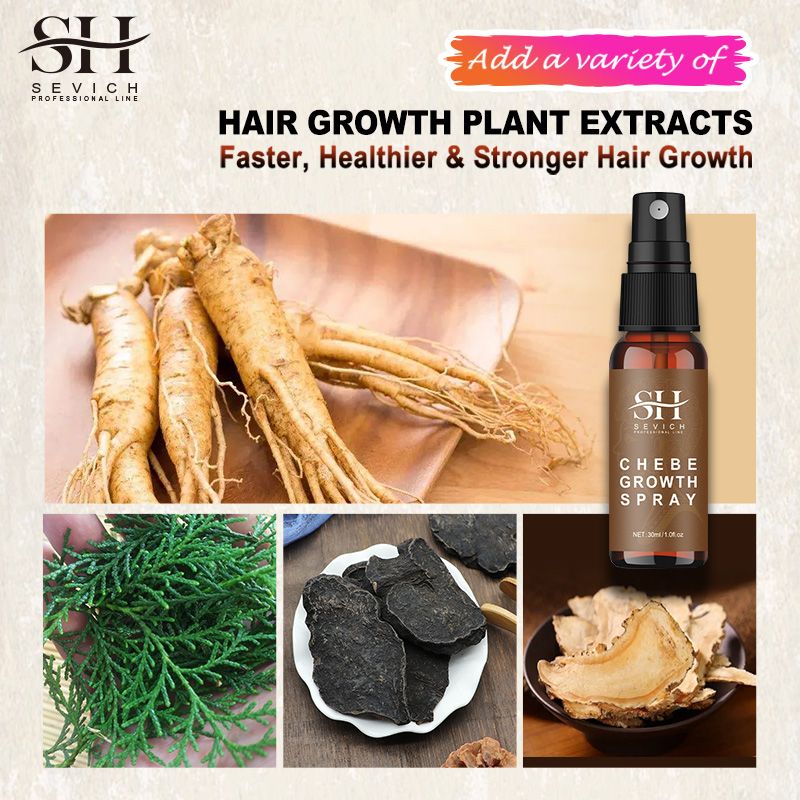SEVICH Chebe Oil Hair Growth Spray 30ml African Traction Alopecia Chebe Powder Serum Edges Anti Hair Loss Treatment Anti-Breakage Essential Oil Serum Regrowth Thicken Oils Hair Care Beauty Health