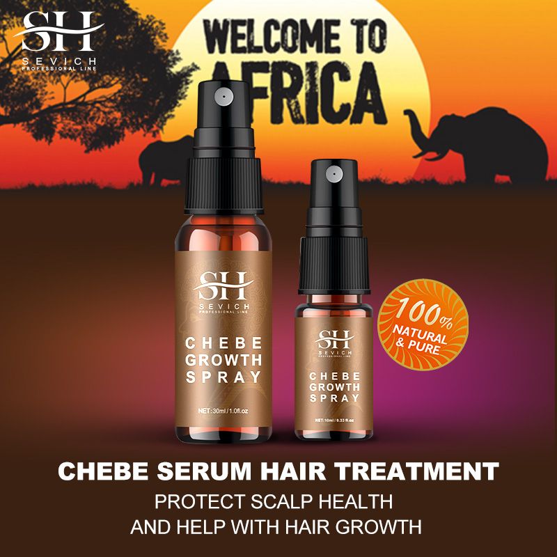 SEVICH Chebe Oil Hair Growth Spray 30ml African Traction Alopecia Chebe Powder Serum Edges Anti Hair Loss Treatment Anti-Breakage Essential Oil Serum Regrowth Thicken Oils Hair Care Beauty Health