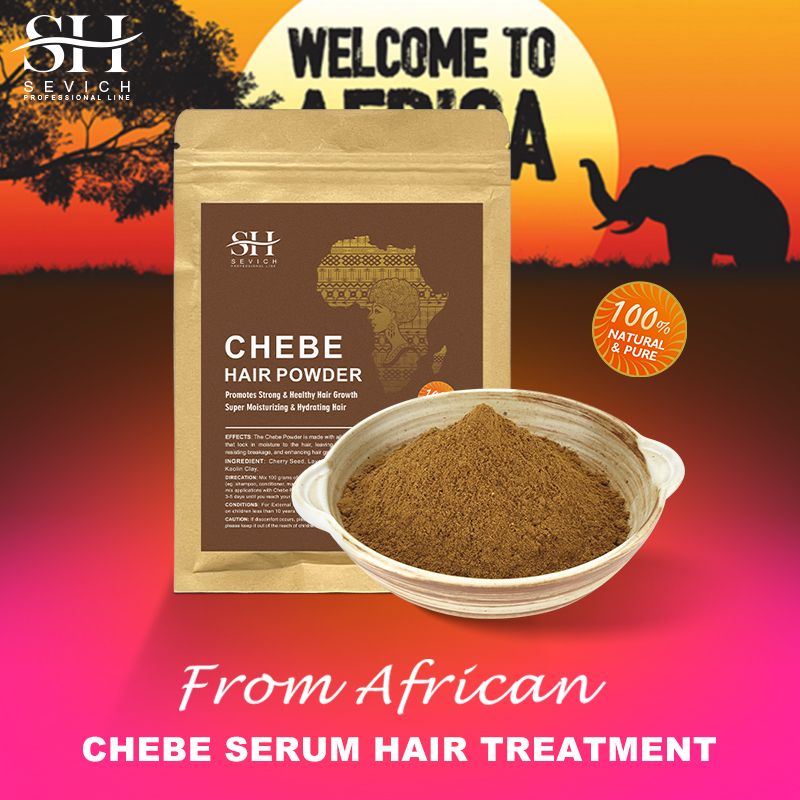 SEVICH Chebe Powder 100g African Traction Alopecia Chebe Powder Essence Edges Anti Hair Loss Treatment Anti-Breakage Essential Serum Regrowth Thicken Oils Hair Care Beauty Health Products