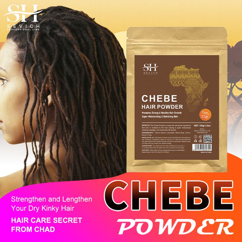 SEVICH Chebe Powder 100g African Traction Alopecia Chebe Powder Essence Edges Anti Hair Loss Treatment Anti-Breakage Essential Serum Regrowth Thicken Oils Hair Care Beauty Health Products
