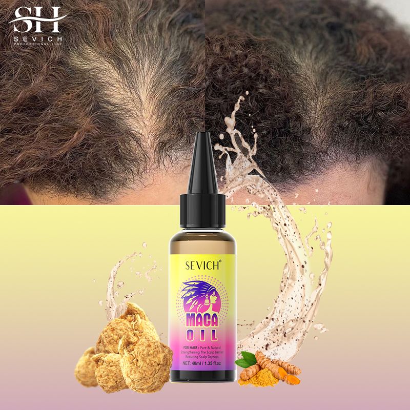 SEVICH Hair Growth Set 40ml Maca Power Hair Growth Oil 120g Maca Powder Butter Hair Mask Castor Oil Maca Root Hair Oil Keratin Anti Hair Loss Hair Care Anti Hair Break Strengthener Treatment Serum