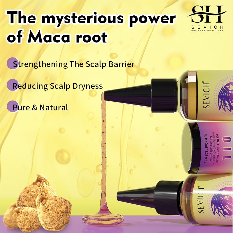 SEVICH Hair Growth Set 40ml Maca Power Hair Growth Oil 120g Maca Powder Butter Hair Mask Castor Oil Maca Root Hair Oil Keratin Anti Hair Loss Hair Care Anti Hair Break Strengthener Treatment Serum