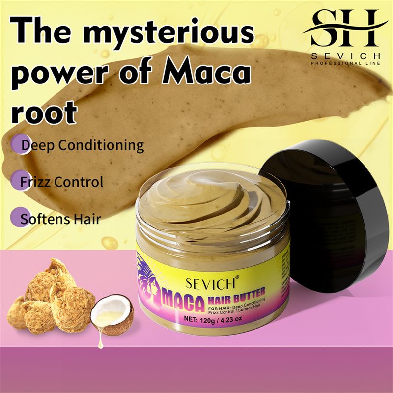 SEVICH Hair Growth Set 40ml Maca Power Hair Growth Oil 120g Maca Powder Butter Hair Mask Castor Oil Maca Root Hair Oil Keratin Anti Hair Loss Hair Care Anti Hair Break Strengthener Treatment Serum