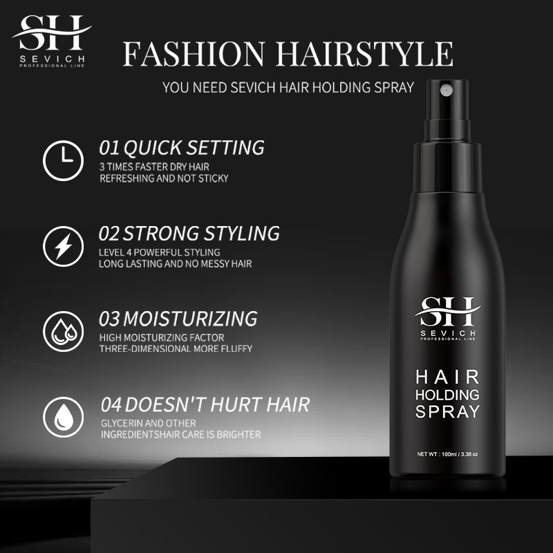 SEVICH Hair Styling Fixing Spray 100ml Hair Styling Holding Spray New Style Hair Spray Thickening Mist For Men And Women Adds Instant Volume, Texture, Thickness, & Light Hold | Texturizing & Thickenin