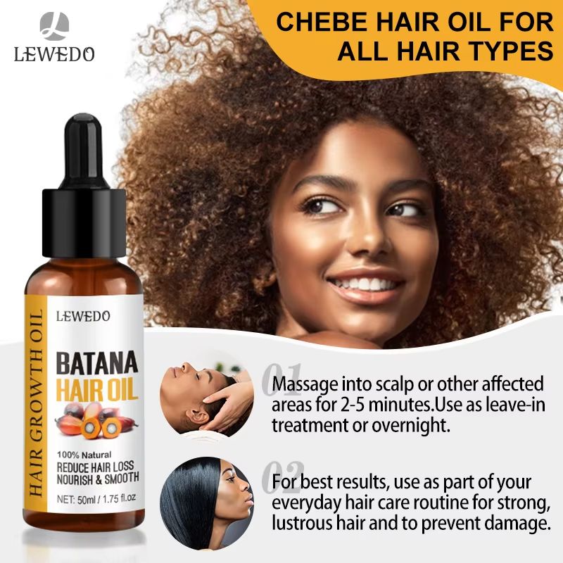 LEWEDO 100% Pure Batana Oil Africa Crazy Traction Alopecia Batana Hair Growth Oil Anti Hair Break Hair Treatment Hair Mask Hair Loss Treatment Hair Regrowth Spray Prevents Hair Loss Hair Care Products